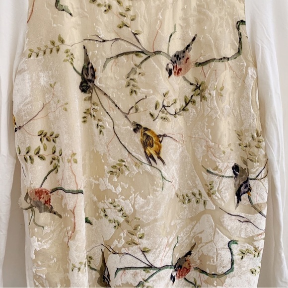 Deletta Oak Song Velvet Top Bird Small Cream Anthropologie - Picture 3 of 7